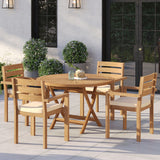 Teak Set 120cm Sunshine Folding Table 4cm Top with 4 Marlow Stacking Chairs – Teak Garden Dining Set, Free Cushions Teak Set 120cm Sunshine Folding Table 4cm Top with 4 Marlow Stacking Chairs – Teak Garden Dining Set, Free Cushions