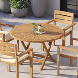 Teak Set 120cm Sunshine Folding Table 4cm Top with 4 Marlow Stacking Chairs – Teak Garden Dining Set, Free Cushions Teak Set 120cm Sunshine Folding Table 4cm Top with 4 Marlow Stacking Chairs – Teak Garden Dining Set, Free Cushions