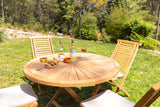 4 Seater Teak Garden Dining Set - 120cm Sunshine Folding Table with Folding Chairs 4 Seater Teak Garden Dining Set - 120cm Sunshine Folding Table with Folding Chairs