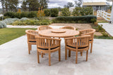 6 Seater Teak Garden Dining Set - 150cm Maximus Round Table with San Francisco Chairs 6 Seater Teak Garden Dining Set - 150cm Maximus Round Table with San Francisco Chairs