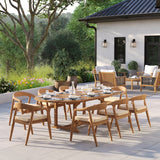 Teak 180-240cm Oval Extending Table 4cm Top with 8 Sydney Chairs – Teak Garden Dining Set, Free Cushions Teak 180-240cm Oval Extending Table 4cm Top with 8 Sydney Chairs – Teak Garden Dining Set, Free Cushions