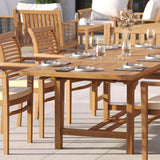 10 Seater Teak Garden Dining Set – 180–240cm Rectangular Extending Table, 4cm Top with 6 Oxford Stacking Chairs & 2 Harmony Benches 10 Seater Teak Garden Dining Set – 180–240cm Rectangular Extending Table, 4cm Top with 6 Oxford Stacking Chairs & 2 Harmony Benches