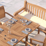 10 Seater Teak Garden Dining Set – 180–240cm Rectangular Extending Table, 4cm Top with 6 Oxford Stacking Chairs & 2 Harmony Benches 10 Seater Teak Garden Dining Set – 180–240cm Rectangular Extending Table, 4cm Top with 6 Oxford Stacking Chairs & 2 Harmony Benches