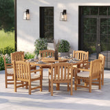 Teak Set 180cm Maximus Round Fixed Table 4cm Top with 8 Warwick Chairs – Teak Garden Dining Set, Free Cushions Teak Set 180cm Maximus Round Fixed Table 4cm Top with 8 Warwick Chairs – Teak Garden Dining Set, Free Cushions