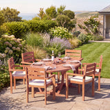 Teak Set 2m Sunshine Oval Table with 6 Marlow Stacking Chairs - Teak Garden Dining Set - UK and Ireland garden setting - image 1 Teak Set 2m Sunshine Oval Table with 6 Marlow Stacking Chairs - Teak Garden Dining Set - UK and Ireland garden setting - image 1