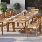 Teak Set 200–300cm Rectangle Extending Table 4cm Top with 10 Marlow Stacking Chairs – Premium Teak Garden Dining Set Teak Set 200–300cm Rectangle Extending Table 4cm Top with 10 Marlow Stacking Chairs – Premium Teak Garden Dining Set