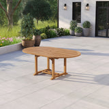 Teak Garden Furniture 2-3m Oval Extending Table, 4cm Top Teak Garden Furniture 2-3m Oval Extending Table, 4cm Top