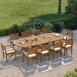 Teak Oval 2m to 3m Extending Table with 10 Marlow Stacking Chairs – Premium Teak Garden Furniture Set Teak Oval 2m to 3m Extending Table with 10 Marlow Stacking Chairs – Premium Teak Garden Furniture Set