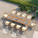Teak Set 200–300cm Rectangle Extending Table 4cm Top with 10 Sydney Chairs – Teak Garden Dining Set, Free Cushions Teak Set 200–300cm Rectangle Extending Table 4cm Top with 10 Sydney Chairs – Teak Garden Dining Set, Free Cushions
