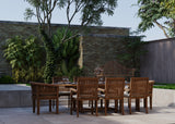 Teak 180cm to 240cm Oval Extending Table with 6 Henley Stacking Chairs & 2 Francisco Chairs Teak 180cm to 240cm Oval Extending Table with 6 Henley Stacking Chairs & 2 Francisco Chairs