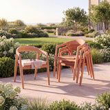 4 x Sydney Chairs with Cushions - Premium Teak Outdoor Dining & Lounge Chairs - UK and Ireland garden setting - image 1 4 x Sydney Chairs with Cushions - Premium Teak Outdoor Dining & Lounge Chairs - UK and Ireland garden setting - image 1