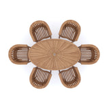 Teak Set 2m Sunshine Table with 6 San Francisco Chairs Teak Set 2m Sunshine Table with 6 San Francisco Chairs