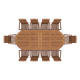 Teak 2-3m Oval Extending Table 4cm Top (10 Oxford Stacking Chairs) Cushions included. Teak 2-3m Oval Extending Table 4cm Top (10 Oxford Stacking Chairs) Cushions included.