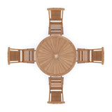 Teak Set 120cm Sunshine Folding Table (4 Folding Chairs) Cushions included. Teak Set 120cm Sunshine Folding Table (4 Folding Chairs) Cushions included.