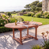 120cm to 170cm Round to Oval Extending Teak Table - Premium Extending Outdoor Table - UK and Ireland garden setting - image 3 120cm to 170cm Round to Oval Extending Teak Table - Premium Extending Outdoor Table - UK and Ireland garden setting - image 3