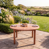 150cm Round Maximus Teak Table with 4cm Table Top: Centrepiece for Outdoor Dining - UK and Ireland garden setting - image 1 150cm Round Maximus Teak Table with 4cm Table Top: Centrepiece for Outdoor Dining - UK and Ireland garden setting - image 1