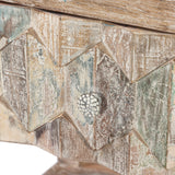 Luxus Reclaimed Teak Bedside Drawer, Mountain Pattern Luxus Reclaimed Teak Bedside Drawer, Mountain Pattern