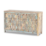 Luxus Reclaimed Teak Chest, Mountain Pattern Luxus Reclaimed Teak Chest, Mountain Pattern