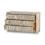 Luxus Reclaimed Teak Chest, Mountain Pattern Luxus Reclaimed Teak Chest, Mountain Pattern