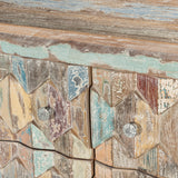 Luxus Reclaimed Teak Chest, Mountain Pattern Luxus Reclaimed Teak Chest, Mountain Pattern