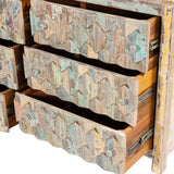 Luxus Reclaimed Teak Chest, Mountain Pattern Luxus Reclaimed Teak Chest, Mountain Pattern
