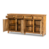 Handcrafted Natural Sideboard, Floral Carving, Medium Brown 150cm + 180cm Handcrafted Natural Sideboard, Floral Carving, Medium Brown 150cm + 180cm