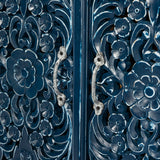 Handcrafted Solid Wood Sideboard, Indigo Blue Finish 150cm + 180cm Handcrafted Solid Wood Sideboard, Indigo Blue Finish 150cm + 180cm