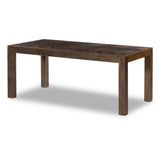 Reclaimed Teak Dining Table, Parquet Top Reclaimed Teak Dining Table, Parquet Top