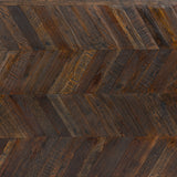 Reclaimed Teak Dining Table, Parquet Top Reclaimed Teak Dining Table, Parquet Top