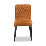 180cm Rectangle Parquet Teak Table with 6 Real Leather Chairs in Brown 180cm Rectangle Parquet Teak Table with 6 Real Leather Chairs in Brown