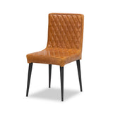 2 x Luxus Real Leather Chair, Camel Brown 2 x Luxus Real Leather Chair, Camel Brown