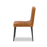 2 x Luxus Real Leather Chair, Camel Brown 2 x Luxus Real Leather Chair, Camel Brown