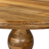 Solid Wood Round 150cm Dining Table with Ornate Base Solid Wood Round 150cm Dining Table with Ornate Base