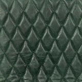 Rectangle Parquet Teak Table with 6 Real Leather Chairs in Green Rectangle Parquet Teak Table with 6 Real Leather Chairs in Green