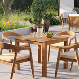 Teak Set 90cm Square Table 4cm Top with 4 Sydney Chairs, Free Cushions Teak Set 90cm Square Table 4cm Top with 4 Sydney Chairs, Free Cushions