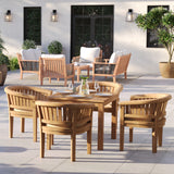 Teak Set 90cm Square Table 4cm Top with 4 San Francisco Chairs – Teak Garden Dining Set, Free Cushions Teak Set 90cm Square Table 4cm Top with 4 San Francisco Chairs – Teak Garden Dining Set, Free Cushions