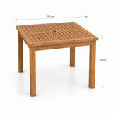 90cm Square Fixed Teak Garden Dining Table - 4cm Top 90cm Square Fixed Teak Garden Dining Table - 4cm Top