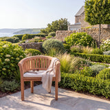 2 x Teak San Francisco Chairs with Cushions - Solid Outdoor Lounge Chairs - UK and Ireland garden setting - image 3 2 x Teak San Francisco Chairs with Cushions - Solid Outdoor Lounge Chairs - UK and Ireland garden setting - image 3
