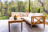 Amalfi Teak Garden Corner Sofa Set Amalfi Teak Garden Corner Sofa Set