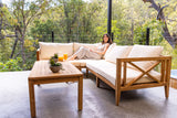 Amalfi Teak Garden Corner Sofa Set Amalfi Teak Garden Corner Sofa Set