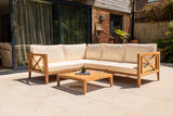 Amalfi Teak Garden Corner Sofa Set Amalfi Teak Garden Corner Sofa Set