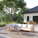 XL Amalfi Corner Set – Teak Garden Sofa Set, Free Cushions XL Amalfi Corner Set – Teak Garden Sofa Set, Free Cushions