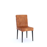 2 x Luxus Real Leather Chair, Camel Brown 2 x Luxus Real Leather Chair, Camel Brown