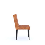 2 x Luxus Real Leather Chair, Camel Brown 2 x Luxus Real Leather Chair, Camel Brown