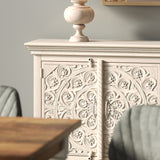 Handcrafted Solid Mango Wood Sideboard, Chic Finish 180cm + 150cm. Handcrafted Solid Mango Wood Sideboard, Chic Finish 180cm + 150cm.