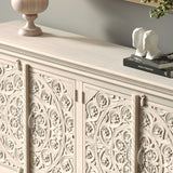 Handcrafted Solid Mango Wood Sideboard, Chic Finish 180cm + 150cm. Handcrafted Solid Mango Wood Sideboard, Chic Finish 180cm + 150cm.