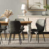 180cm Rectangle Solid Wood Table with Ornate White Legs and 6 Grey Velvet Chairs 180cm Rectangle Solid Wood Table with Ornate White Legs and 6 Grey Velvet Chairs