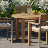 Teak Set 120cm Maximus Round Fixed Table with 4 Marlow Stacking Chairs Teak Set 120cm Maximus Round Fixed Table with 4 Marlow Stacking Chairs