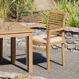 Teak Set 90cm Square Table with 4 Oxford Chairs (Cushions Included) Teak Set 90cm Square Table with 4 Oxford Chairs (Cushions Included)