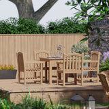 Teak Set 90cm Square Table with 4 Warwick Chairs (Cushions Included) Teak Set 90cm Square Table with 4 Warwick Chairs (Cushions Included)